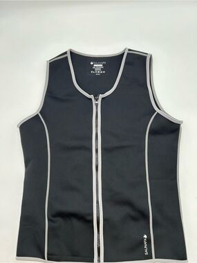Saunafx Black Neoprene Zip-Up Sauna Vest size XL